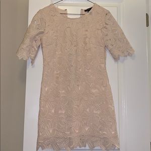 NWOT Cream floral dress.